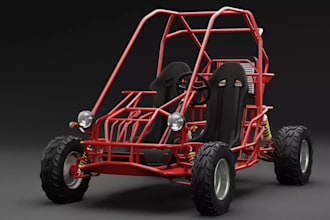 3d dune buggy car,printable rc car,roll cage,chassis model, truggy car parts 3mf