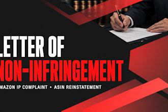 draft you a letter of non infringement from a legal counsel for your listings