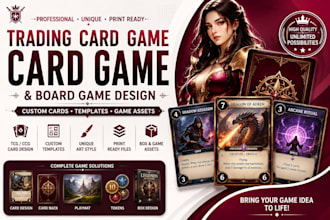 design custom trading card game tcg cards card game template