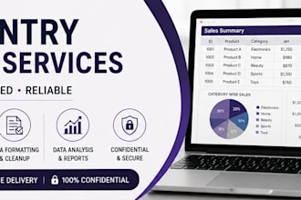 do english transcription, excel and data entry