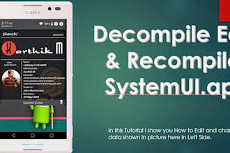 decompile, edit and recompile apk