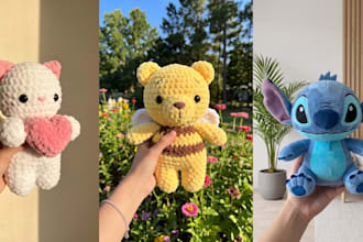 design custom plush toy cute plushies stuffed animal oc plush character crochet