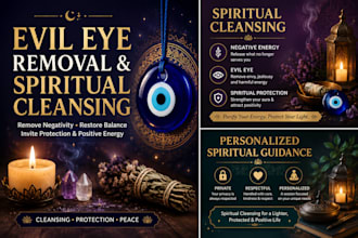 perform evil eye removal and spiritual energy cleansing