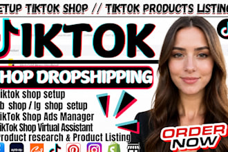 setup and optimize tiktok shop fix tik tok dropshipping  facebook shop ads