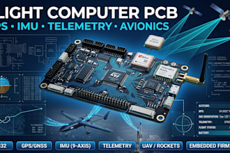 develop gps imu flight computer, telemetry, avionics pcb and embedded firmware