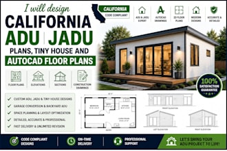 design california adu jadu plans tiny house and autocad floor plans