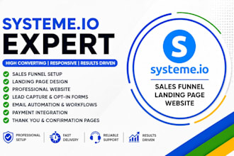 build systeme io sales funnel, systeme io landing page, systeme io website