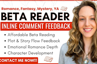 beta read and critique, romance beta reader fantasy mystery thriller beta reader