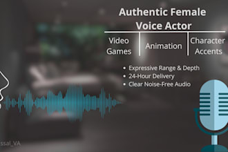 record voice over for video games, animation, or any project