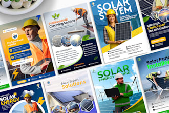 design creative solar flyer, advertising flyer, business flyer, pamphlet flyer
