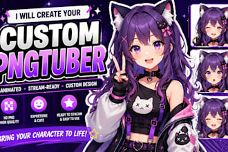 design pngtuber anime vtuber character live2d png pngtuber model for streamers