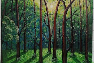 create a handmade original acrylic painting on canvas