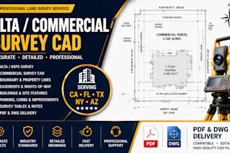 draft alta nsps commercial land survey and property survey cad