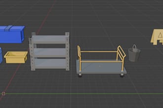 model a 3d cartoon or lowpoly asset for your game