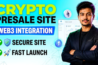 develop a premium crypto token presale website with web3 integration