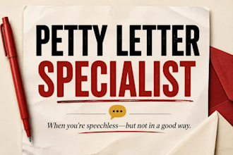 write a funny, petty and brutally honest letter or complaint