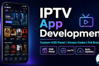 build iptv app with backend and admin panel for android smart TV