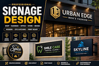 design professional signage, billboard, yard sign, and banner for your business