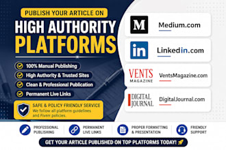 publish your article on medium,com linkedin,com ventsmagzine,com digitaljournal,