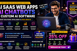 develop ai saas web app ai chatbot and custom ai software