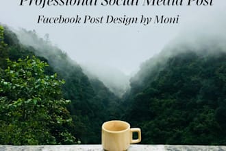 design simple facebook posts, banners and thumbnails