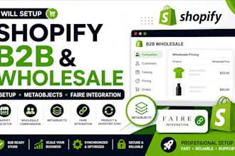 shopify b2b configure metaobject on faire wholesale account italian, UK seller