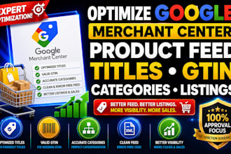optimize google merchant center product feed titles gtin categories listings