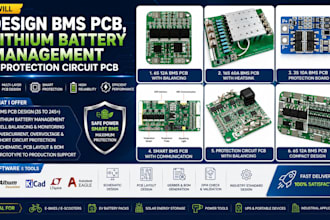 design bms pcb, lithium battery management and protection circuit pcb
