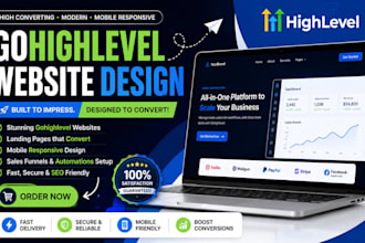 design a gohighlevel website, landing page and sales funnel