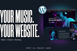 build music website artist website streaming website podcast website dj website