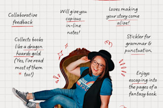beta read and edit your romantasy, thriller, romcom, or novella