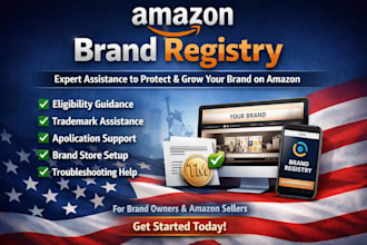 help you with amazon brand registry application and setup