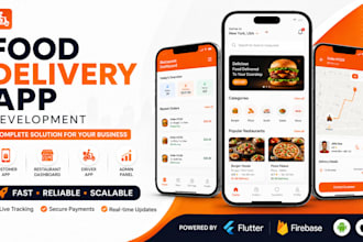 build food delivery app with restaurant and driver dashboard