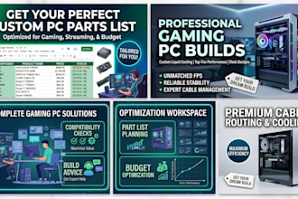 create a custom gaming PC build parts based on your budget
