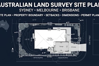 draw australian land survey site plan sydney melbourne brisbane permit