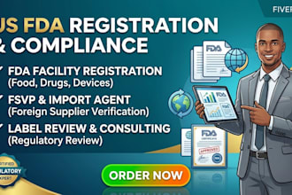 do fda registration, fda compliance, fsvp, US agent, label review and import