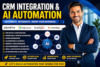 pipedrive gohiglevel hubspot monday crm zapier integration ai automation website