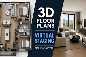 do furnished 3d floor plans and virtual staging for mls property listings online