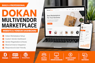 build a dokan multivendor marketplace website and vendor dashboard
