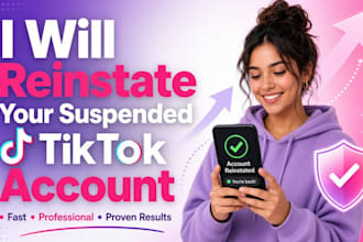 reinstate your suspended tiktok account