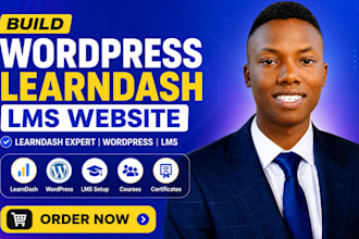 build wordpress learndash lms website learndash expert wordpress learndash lms