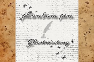 ghostwrite your romance, fantasy, or literary fiction novel
