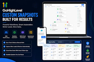 create a gohighlevel snapshot with custom workflows and automation