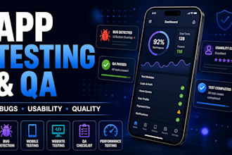 do app testing, mobile app testing, QA testing and bug reporting