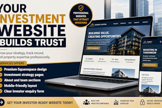 build a squarespace real estate investment website
