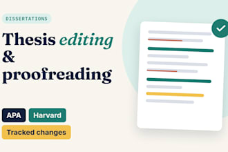 proofread and edit your thesis or dissertation in apa or harvard style