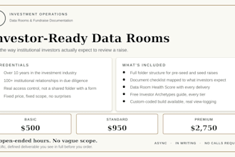 build the structure for your startup investor data room