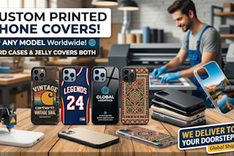 print custom phone cases and hard jelly covers for any phone model worldwide