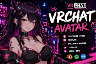 custom vrchat avatar furry avatar nsfw avatar, vr character vrc anime