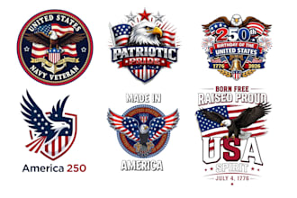create usa flag patriotic campaign election political logo design
